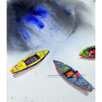 Hussain Chandio, 12 x 14 Inch, Acrylic on Canvas, Figurative Painting-AC-HC-075
